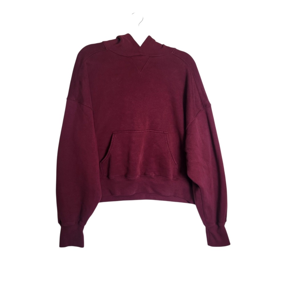 OFFLINE by Aerie Womens Burgundy Fleece Hoodie Classic Fit Large